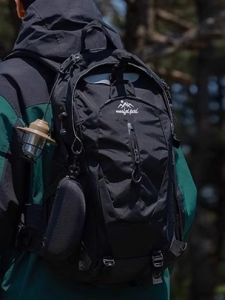 Outdoor Climbing Bag Double Shoulder Bag Casual Camping Student Sports Travel Hiking Backpack Polyester Lining Zipper Closure