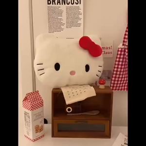 คิตตี้หัวแมวน่ารักหมอนตุ๊กตาโซฟาเบาะข้างเตียงหมอนรถหมอนงีบของขวัญวันเกิดหญิง