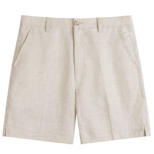 100% Linen Mens Loose Outdoor Shorts 5th Pants Straight Cut