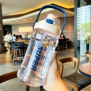 Large Capacity Fitness Sports Water Cup Portable High Temperature Resistant Straw Outdoor Bottle for Men Summer High Aesthetic Value