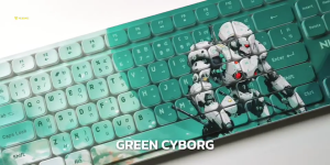 Nubwo NKM-643 Keyboard+Mouse Dual mode Wireless/Bluetooth RubberDome Switch แป้นพิมพ์ ชุดเมาส์คีย์บอร์ดไร้สาย (GreenCybog)