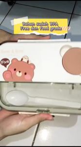 Kotak Bekal Makan Anak Lunch Box Karakter Anti Tumpah Tempat Bekal Bear Tempat Makan Plastik Karakter Panda Bpa Free