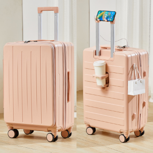 Large Capacity Travel Suitcase Front Opening Multi Function Luggage Carry on Bag for Men And Women 20 Inch Password Box