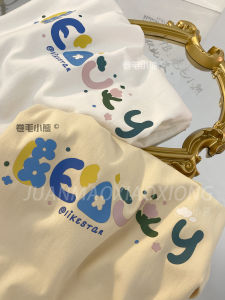 Slimming Pure Cotton Short Sleeve T-Shirt Womens round Neck Casual Comfortable Breathable Summer Top like Star Brand