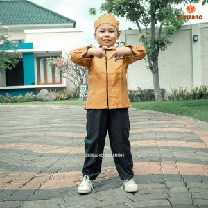 Set Koko Sultan - Setelan Koko Premium Anak Laki Laki Lengan Panjang Bahan Toyobo Fodu Polos Terbaru 2023