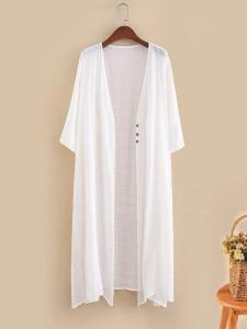 Áo Khoác Cardigan Vải Lanh Cotton Mùa Hè Cho Nữ Áo Khoác Ngoài Dài Vừa Phải Dáng Rộng Mỏng Chống Nắng Thời Trang Phong Cách Dân Tộc