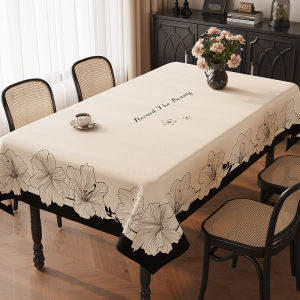 New 2025 American Style Rectangular Tablecloth Waterproof Oil-resistant Washable Luxury Sensation Tea Table Cover Cloth