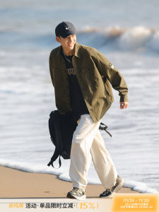 Áo Sơ Mi Nam Dài Tay Phong Cách Mỹ Thường Ngày Mùa Thu Mới Về Cổ Polo Tay Dài Dáng Rộng Thường Ngày Chất Liệu Cotton