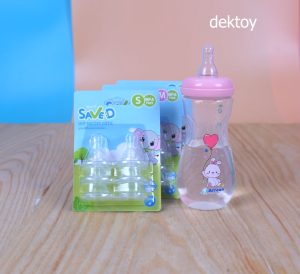 แพ็ค6 Save D จุกนมซิลิโคนแบบอ่อนโยน จุกนุ่ม ดูดง่าย แพ็ค 6 ชิ้น สุดคุ้ม (S M L)