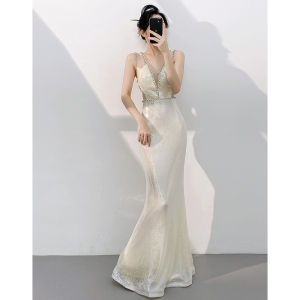 Elegant and Gorgeous Fish-tail Sequin Dress for Host