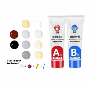 Tile Repair Agent Kit Paste Tile Ceramic Porcelain Repair Marble Floor Toilet Washbasin Crack Damage break fracture caulk Repair