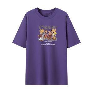 Loose Fit Pure Cotton Short Sleeve T-Shirt Womens Summer Vintage Design Large Version Versatile Top Casual Commute Style