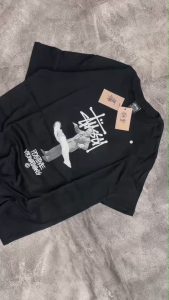 Kaos Stussy - tshirt stussy - kaos pria - tshirt pria - baju pria - kaos pria stussy POSITIVE HITAM