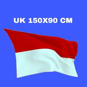 Bendera Merah Putih Ukuran 120 x 80 Bahan Satin / Polyester Tahan Cuaca Kuat & Tahan Lama