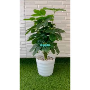 Pohon Hias Tanaman Artificial Anubias Hijau X18 Semilatex Pot Ulir Pajangan Hiasan Dekorasi Ruang Tamu