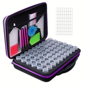 Diamond painting accessory set with 30/60/120 slots portable storage bag and tool set perfect gift for handmade enthusiasts