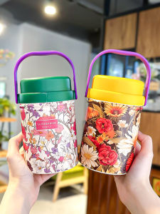 Large Capacity 316 Stainless Steel Insulated Lunch Box & Wide Mouth Slow Cooker Soup Mug Vacuum Insulated Thermal Bottle for Office Workers