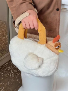 Túi Xách Hình Gà Gáy Dễ Thương Túi Đeo Chéo Bằng Vải Nhung Dung Tích Lớn Túi Đi Làm Túi Đi Làm Hàng Ngày Túi Đựng Đồ Dùng Cá Nhân