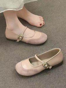 Giày Đế Mềm Mary Janes Cho Nữ Mùa Hè 2025 Giày Đơn Đế Phẳng Kiểu Pháp Giày Đế Bằng Đế Mềm Đi Nhảy Ballet Giày Đế Bằng Nhẹ