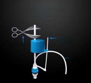 Vintage Integrated Toilet Tank Parts Single Button Water Valve Universal Sanitary Toilet Float Valve Flushing Device