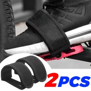 2PCS Bicycle Pedal Straps Universal Adjustable Nylon Cycling Non-Slip Foot Bindings Bike Pedal Clips for Mountain Road Bike Riding