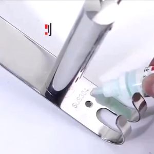 BEST SELLER - Stainless Steel Dual Towel Racks No drilling Punch-free Towel Bar with Hooks Shower Room Rod Holder Self Adhesive Wall Mounted Installation Kitchen Bath Washingroom Hanging Accessories