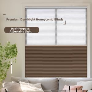 No-Drilling Heat-Insulation Sunscreen Total Blackout Day and Night Honeycomb Blind