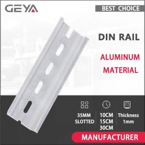 GEYA Guide Rail Aluminum Universal Type 35mm Slotted DIN Rail Long 10cm 20cm 15cm 30cm Thickness 1mm