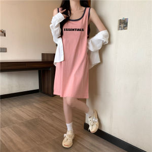 Pure Cotton Sleeveless Sleepwear Vest for Women Midlength Long Length Home Clothes Suitable for Summer Pregnant Women