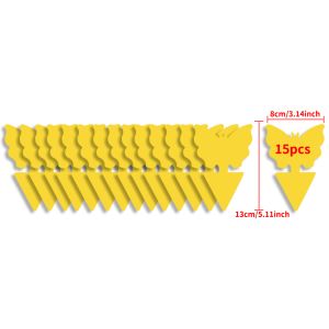 Landisun Fruit Fly Traps Fungus Gnat-Traps for Indoor-Outdoor Yellow Fruit-Fly Sticky-Trap Plants Flying Bug Insects Traps