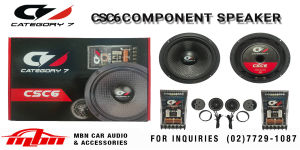 Geniune Car Audio Speaker System 6.5" inches Category 7 Component Speaker System 80wrms 2pcs/set 160W Peak Power (CSC6) / CATEGORY 7 Coaxial Speaker 6" 2pcs/set (CSCX6)