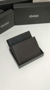 Ví da nam gập đôi phom ngang ví nam cầm tay da bò nhiều ngăn vân nhám IDIGO MW1 - 4317