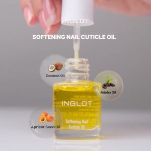 INGLOT Softening Cuticle Oil - Perawatan Kutikula Kuku with Jojoba Olive & Apricot Oil Coenzyme Q10 - Nail Care Treatment