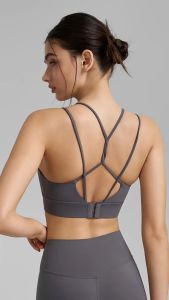 FitYoga Cross beautiful back sports bra women shock running gathered anti-sagging yoga fitness