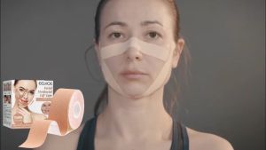 EELHOE Facial Myofascial Lift Tape V-Shape Face Breathable Invisible Patch Fade Fine Lines Lift Tighten Jaw V-shape Facial Lifting Patch Tape Adhesive Double Chin Lift Refill Tapes(2.5cm*5m)