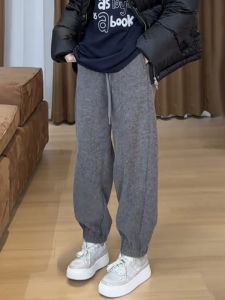 Womens Casual Harlan Pants Spring Autumn New Style plus Size Loose Thickened Fleece Sports Straight Leg Pants