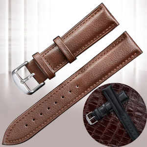 18 มม.20 มม.22 มม.24 มม.นาฬิกาหนังสําหรับ Samsung Galaxy นาฬิกา 5 6 4 Active2 6Classic สร้อยข้อมือกีฬาสําหรับ Huawei 4 GT3