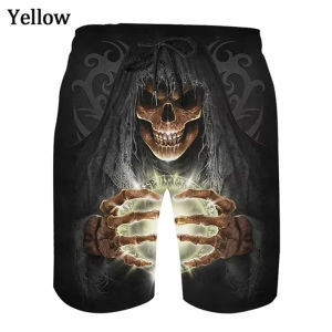 Trend 3D Printed Skull Men Shorts Summer Street Gothic Personality Cool Sport Men Shorts Women Swimsuit Kid Shorts Pants Y2k