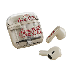 Coca-Cola | Tai Nghe Không Dây Coca-Cola T36S Retro Màu Trắng Bluetooth 5.4 Điều Khiển Cảm Ứng Kiểu Bán Trong Tai Âm Thanh Nổi Dành Cho Thể Thao