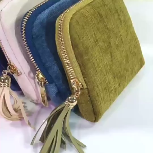 Tassel Zipper Jewelry Bag Jewel Elegant holder Portable Storage Bag Jewelry Display Bracelet Jewelry Storage Bag