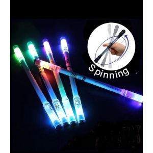 ปากกาแอลอีดีปากกาสำหรับควงสมดุลแสงสีแบบสุ่มปากกามันหมุนได้ยืดหยุ่นสำหรับนักเรียนปากกาสำหรับเล่นเกม