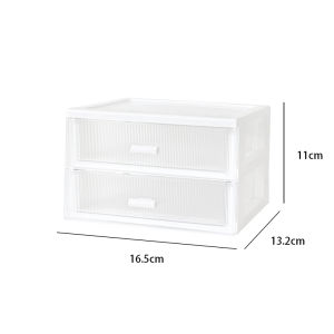 Desktop Organizer Drawer Style Storage Box Office Stationery Cosmetic Small Box Office Student Bookshelf Dustproof Stackable Plastic