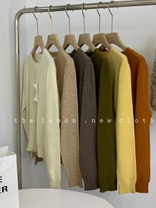 Slim Fit round Neck Knitted Thin Sweater Womens Minimalist Versatile Base Shirt Multiple Colors Commute Style Long Sleeve