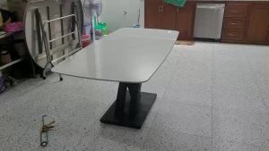 Bàn Ăn Hiện Đại Chung Cư Nhà Phố T90 X Cong Chân Sắt Tĩnh Điện Cao Cấp. Hàng Gia Công VN. Mã TC11