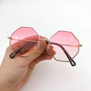 European and American personality polygonal gradient lenses outdoor fashion sun shading anti-UV sunglasses for men and women 6001
