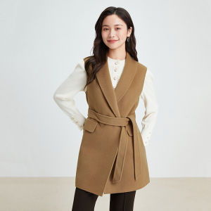 Koradior | Sleeveless Waist Tie Commuter Back Vest