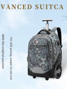 DDOO | Durable Water-resistant Student Backpack with Wheels and Large Capacity