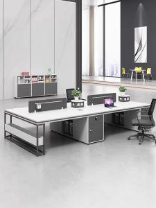 Modern Minimalist Office Desk And Chair Combination Double Seat Office Partition Card Seat Work Station Financial Desk