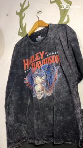 Kaos MOTOR HARLEY DAVIDSON Stone Wash Oversize / Tshirt STREET MOTOR CYCLE  MOGE Distro  Murah / Washing Oversized MOTOR CLUB VINTAGE