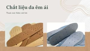 Lót giày da sịn HIM STORE 98 chất liệu da nhập khẩu khử hôi chân cực tốt